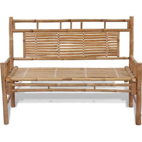 Banc de jardin Banc extérieur Banquette de jardin 120 cm Bambou (1/5)