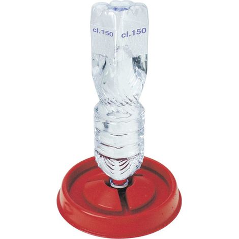 Abreuvoir pour poules et poulets – Boisson en plastique pour bouteilles de 1,5 à 2 litres – Conception anti-gaspillage – Pour basse-cour et poulailler – Novital