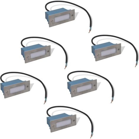 Lampes LED encastrée d'escalier 6 pcs 44x111x56 mm CFW996079 (1/5)