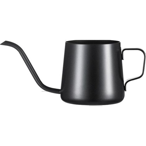Bouilloire Col De Cygne - 1 Unité - Acier Inoxydable - Bec Verseur Précis - Pour Café Et Thé - Noir 250 Ml (1/5)