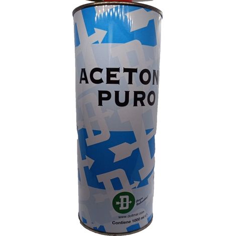 Acetone puro Dollmar sgrassante solvente per vernici multiuso - in lattina da 1 Lt (1/2)