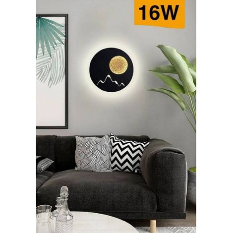 Trade Shop - 16W MODERNE LED-WANDLEUCHTE RUND HINTERGRUNDBELEUCHTUNG 3 SCHIRME E48-N3C - (1/3)