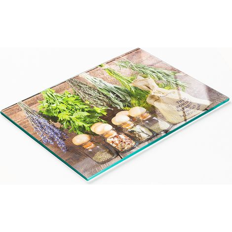 Multifunktionales dekoratives Küchen-Glasbrett für Kräuter, 80 x 52 cm (1/5)