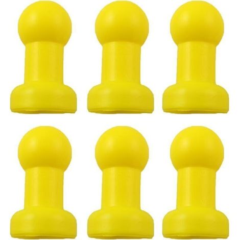 UlisemLot de 6 embouts de poteau en acier pour trampoline, diamètre 25 mm, capuchons de protection en plastique pour balles, filet supérieur en forme de G, boîtier de protection pour cadre de lit en f