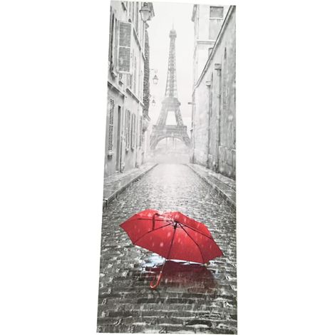 Sticker Porte Tour Eiffel 3d Imperméable Pvc Autocollant Amovible (1/4)