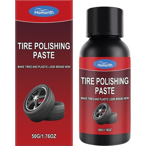 Tire polishing compound for car tires – cleaning, enhancing surface shine, and routine maintenance/refinishing – 50g (1/5)