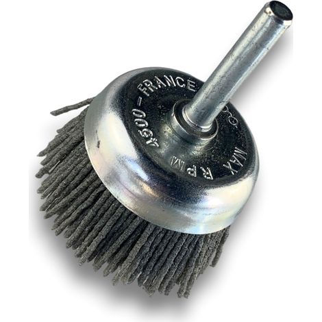Brosse Circulaire sur Tige NYLON abrasif grain 80 Diamètres variés - Quantité x 1 - Ø 50 mm - NYLON - Grain 80 (1/5)