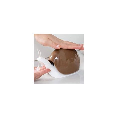 Distributeur de Savon Mignon Escargot 120ml Design Amusant pour Salle de Bain et Cuisine (Brun)
