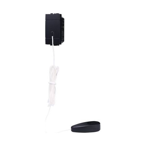 Ettroit serie Space Modulo pulsante tirante nero 10A compatibile BTicino Living International - LN1101
