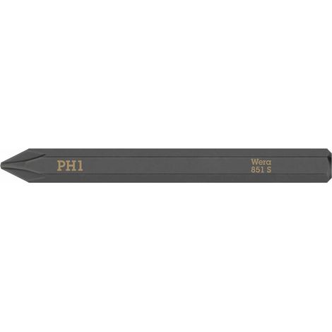 WERA 05018160001 Bit 851 S PH 1 x 70 mm 1/4  PH 1 Länge 70 mm (1/5)