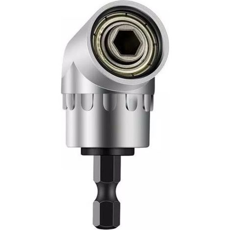 Adaptateur Renvoi d'Angle 105° Tournevis, Porte-Adaptateur 1/4''(6.35mm) Hexagonal, Accessoires pour Perceuse à Angle Droit et Visseuse