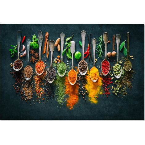 CRÉDENCE DE CUISINE Herbes - Épices - Cuillères 90x60 (1/5)