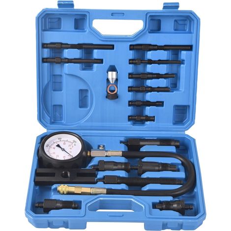 DHA Diesel Engine Compression Tester Pressure Gauge Writer Measuring Instrument Diesel Engine Pressure Gauge Set 1000PSI 70bar (1/5)