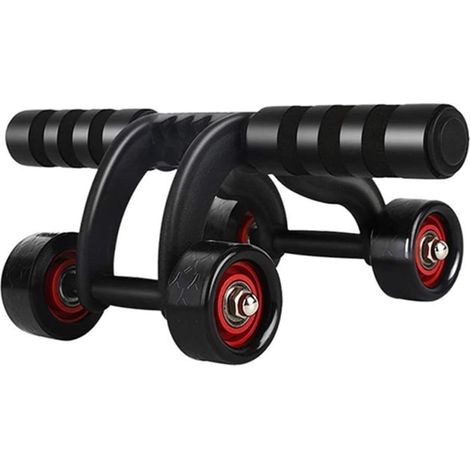 Roulette abdominale à 4 roues — L'appareil d'entraînement pour sculpter des abdominaux en « six-pack » et renforcer les muscles profonds