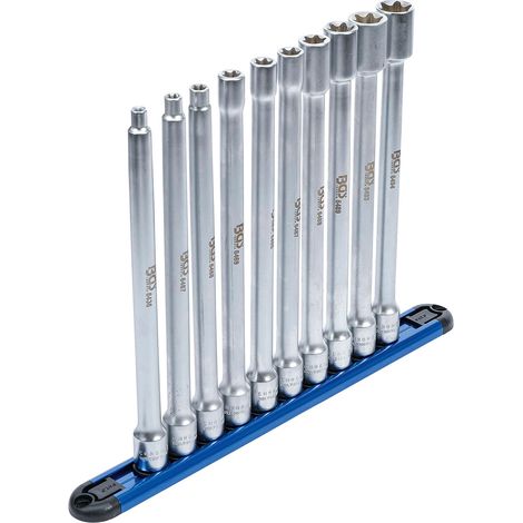 BGS Steckschlüssel-Einsatz-Satz E-Profil XXL Antrieb Innenvierkant 10 mm (3/8") SW E6 - E20 10tlg. - 70026