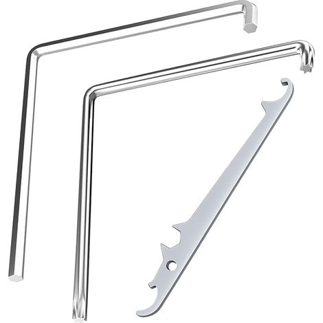 Window and Door Adjustment Kit, Universal Metal Torx Wrench, Curved Hex Socket 4 mm + TX15 Wrench + Corner Bearing Wrench, Door Hardware Tools for Windows Doors (1/5)