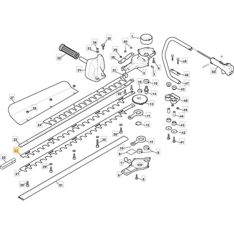 STIGA Obermesser ORIGINAL für Heckenschere HTM 75 - SHM 180 6990181 (1/2)