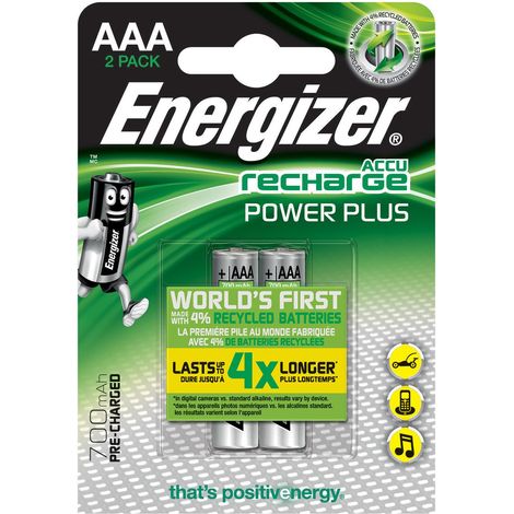 Energizer Power Plus AAA Batteria ricaricabile Mini Stilo AAA Nichel Metallo Idruro NiMH (1/2)
