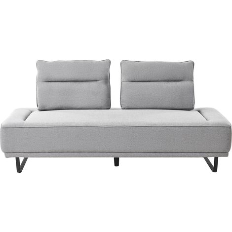Sofá 3 plazas moderno apartamento tapizado patas de metal tejido ajustable gris Faxen