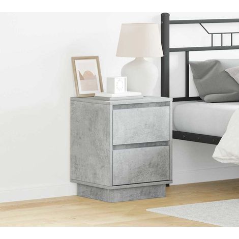 Nachttisch Beton Grau 39 x 34,5 x 50 cm Holzwerkstoff