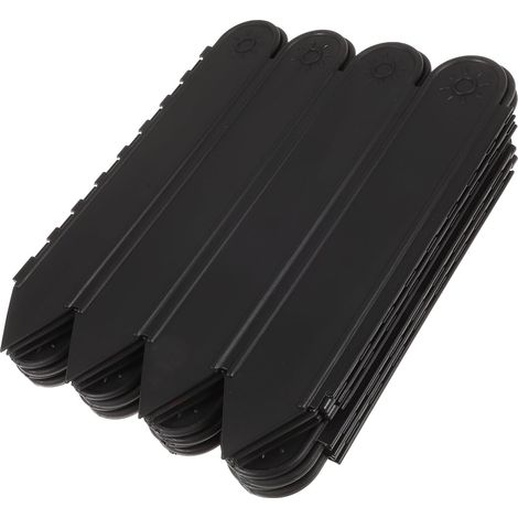Bordure de Pelouse en Plastique Noire 27 Cm X 2 M pour Jardin et Parterre, Clôture Décorative sans Creuser, Protection des Plantes et Délimitation Extérieure Flexible (1/5)