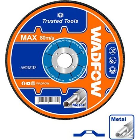 Disque à meuler en métal WADFOW - 125 x 6 x 22,2 mm, lot de 20 (1/2)