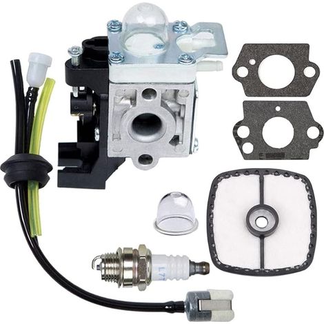 Carburateur SRM225 réglable pour Echo GT225 PE225 PAS-225 SHC-225 RB-K93 SRM-225 Pièces reconstruites, carburateur facile à démarrer avec kit d'accordage poire d'amorçage (1/4)