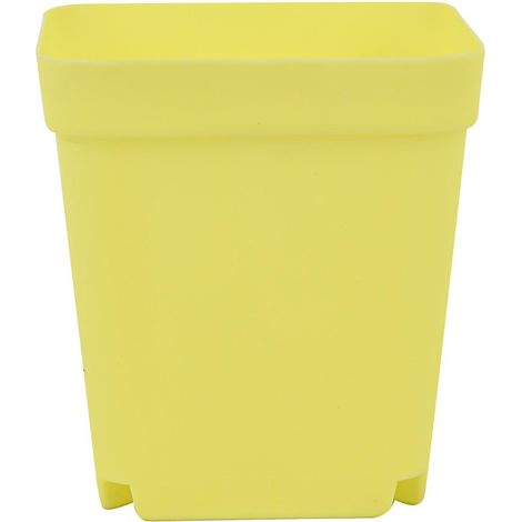 10 Pcs Petits Pots-jaune De Fleurs En Plastique Avec Plateaux Pots De Plantes Avec Trous De Drainage (1/5)