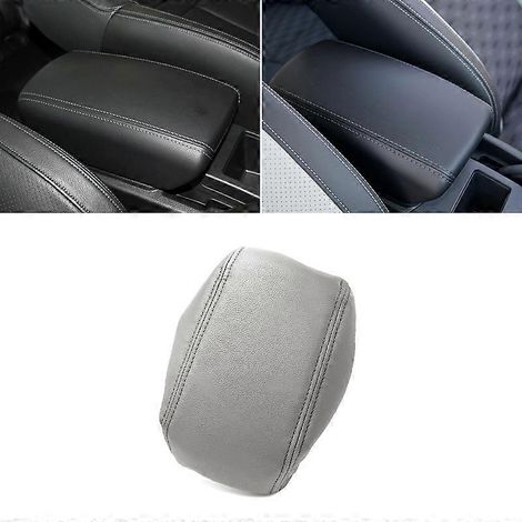 Revêtement d'accoudoir en cuir PU gris avec éponge pour Nissan Qashqai 2008-2017, accoudoir central avec compartiment de rangement, revêtement de surface (1/5)