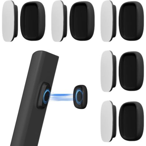 5 Pièces Support Telecommande Mural, Supports de Télécommande Magnétiques, Double Aimant Support Mural en Silicone pour Télécommande pour Télécommandes de Télévision, Climatiseur et Ventilateur (Noir)