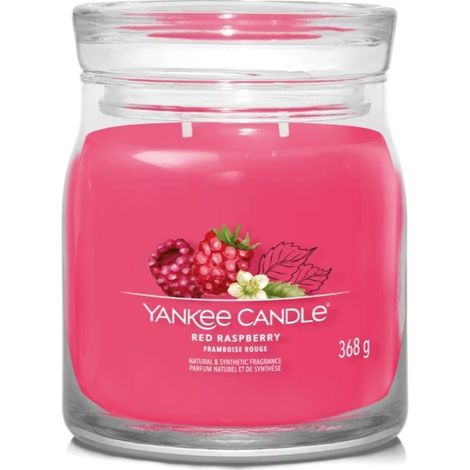 Yankee Candle - Bougie signature Framboise rouge modèle moyen (1/3)