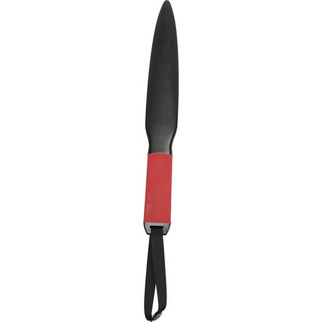 Bâton de dressage pour chien en nylon et caoutchouc, polyvalent et facile à utiliser, avec cordon noir et poignée rouge. Idéal pour soulager le stress et favoriser l'entraînement au dressage. (1/5)