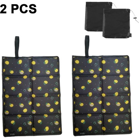 Coussin de siège pliable pour extérieur, 2 coussins épais pliables, idéal pour les repas en plein air, le camping et la pêche (Style-1) (1/5)