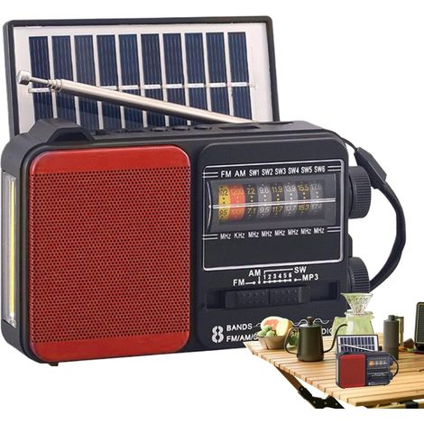 Radio Vintage - sur Piles,Classique Antichoc avec Météo en Direct (1/5)