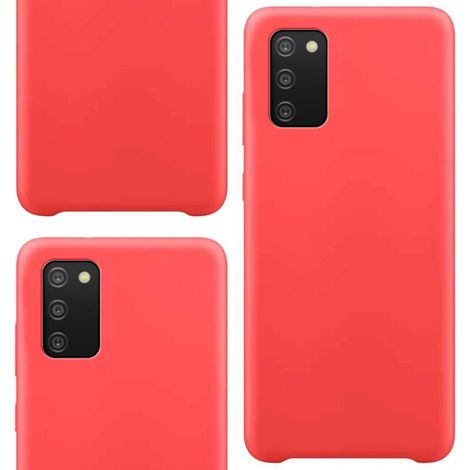 Custodia in silicone flessibile per Samsung Galaxy A03s, colore rosso (1/5)