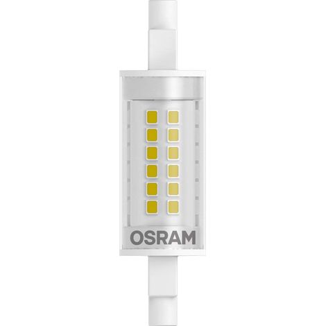 OSRAM LED SLIM LINE R7S, Tubo 7 W = Equivalente a 60 W, Bianco Caldo, 2700 K, Chiaro, Taglia Unica