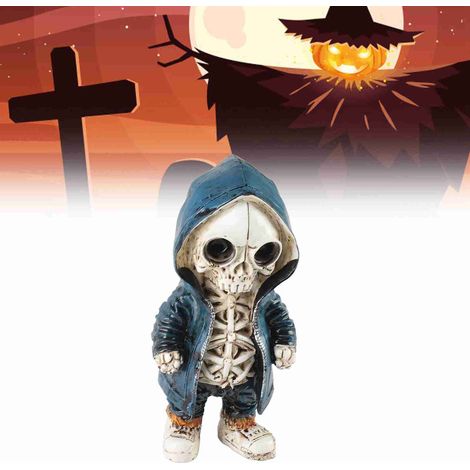 Figurine Squelette Ornement Décor Halloween Statuette Résine Détail Exquis A (1/5)
