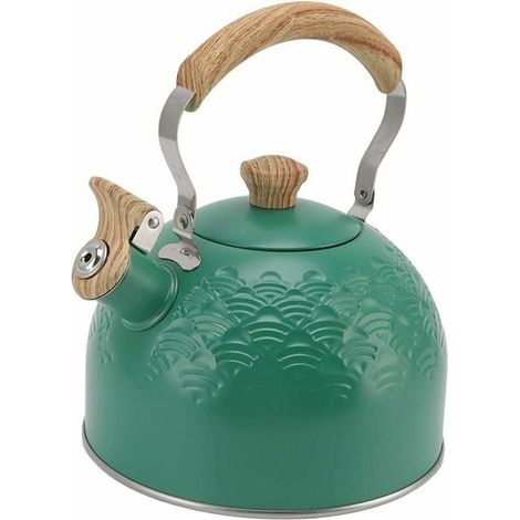 Kettle, 2.5 l, whistling kettle made of stainless steel for induction and gas wood stoves MUMU (1/4)