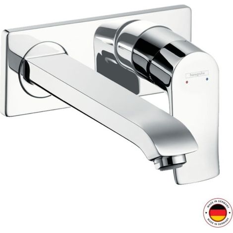 Mitigeur lavabo mural HANSGROHE Metris Economie d'eau 22,5 cm (1/5)