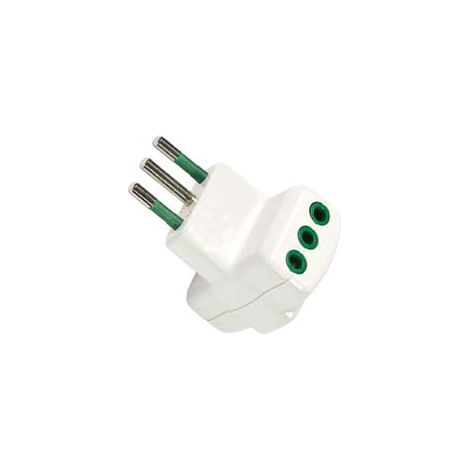 ADATTATORE TRIPLO 2 POLI + TERRA 10A BIANCO LINEA GARANTI- - bianco 82620-E - 10 pezzi FANTON