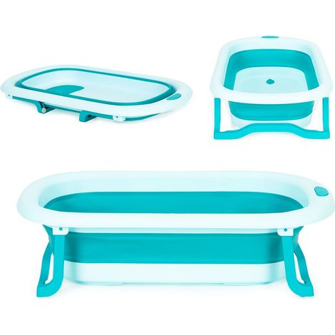 Vaschetta per bambini pieghevole con piletta Ecotoys verde