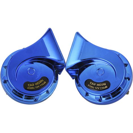 Avertisseur sonore 12V 115DB 2 pièces, corne électrique en spirale universelle pour voiture, moto, bateau, klaxon puissant étanche (1/5)