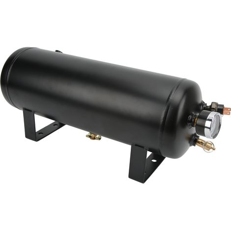 Kit de réservoir d'air 6 ports 150 PSI 1,5 gal en acier universel pour camion, train, yacht, système de klaxon (1/5)