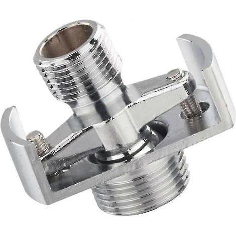 Beito Excentrique Vis Coin Robinet Réglage Tuyau d’Admission Court Angle Incurvé Pied Pomme de Douche Accessoires (argent)(1pcs) (1/5)