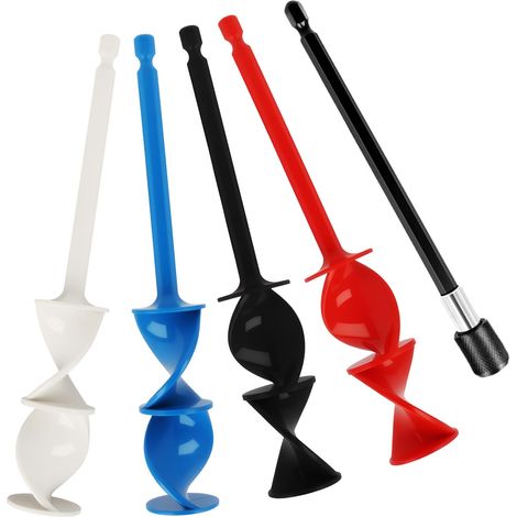 4 pièces Mélangeurs époxy pour Perceuse Avec d'extension, palette de mélange d'agitateur de peinture pour foret 1/4, mélangeur de peinture réutilisable pour résine, peinture (Rond-5pcs) (1/5)