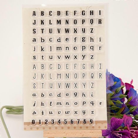 Tampon en silicone lettres et chiffres pour scrapbooking DIY et décoration de cartes (1/4)