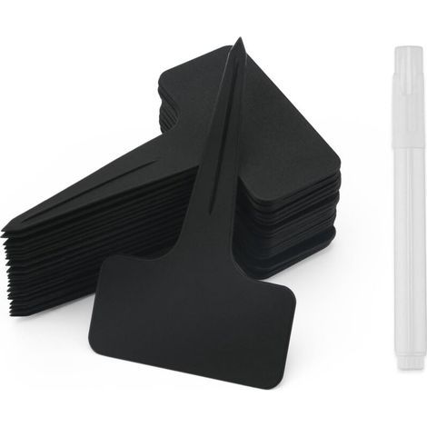 CSPARCV 100 pezzi Etichette spesse per piante, etichette in plastica per giardino, etichette riutilizzabili per piantine (1/4)