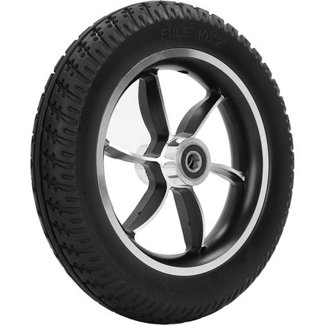 Roue de fauteuil roulant 10 pouces en PU, remplacement de pneu de roulette de marcheur à faible bruit pour chariot à roulettes
