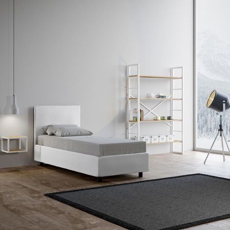 Letto ADELE singolo BIANCO senza contenitore (1/2)