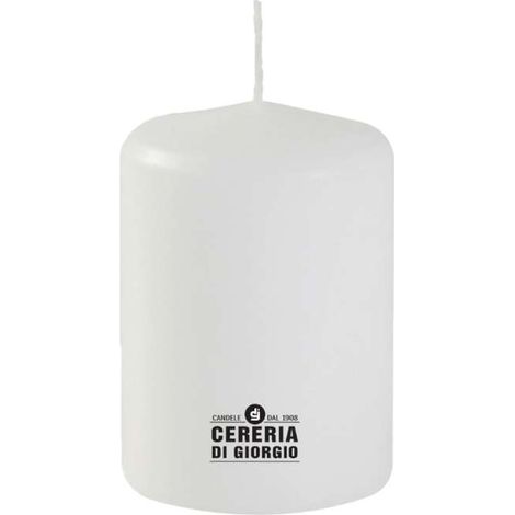 CERERIA DI GIORGIO Candela Bianco Rotonda 7x10 cm Inodore Decorativa (1/2)